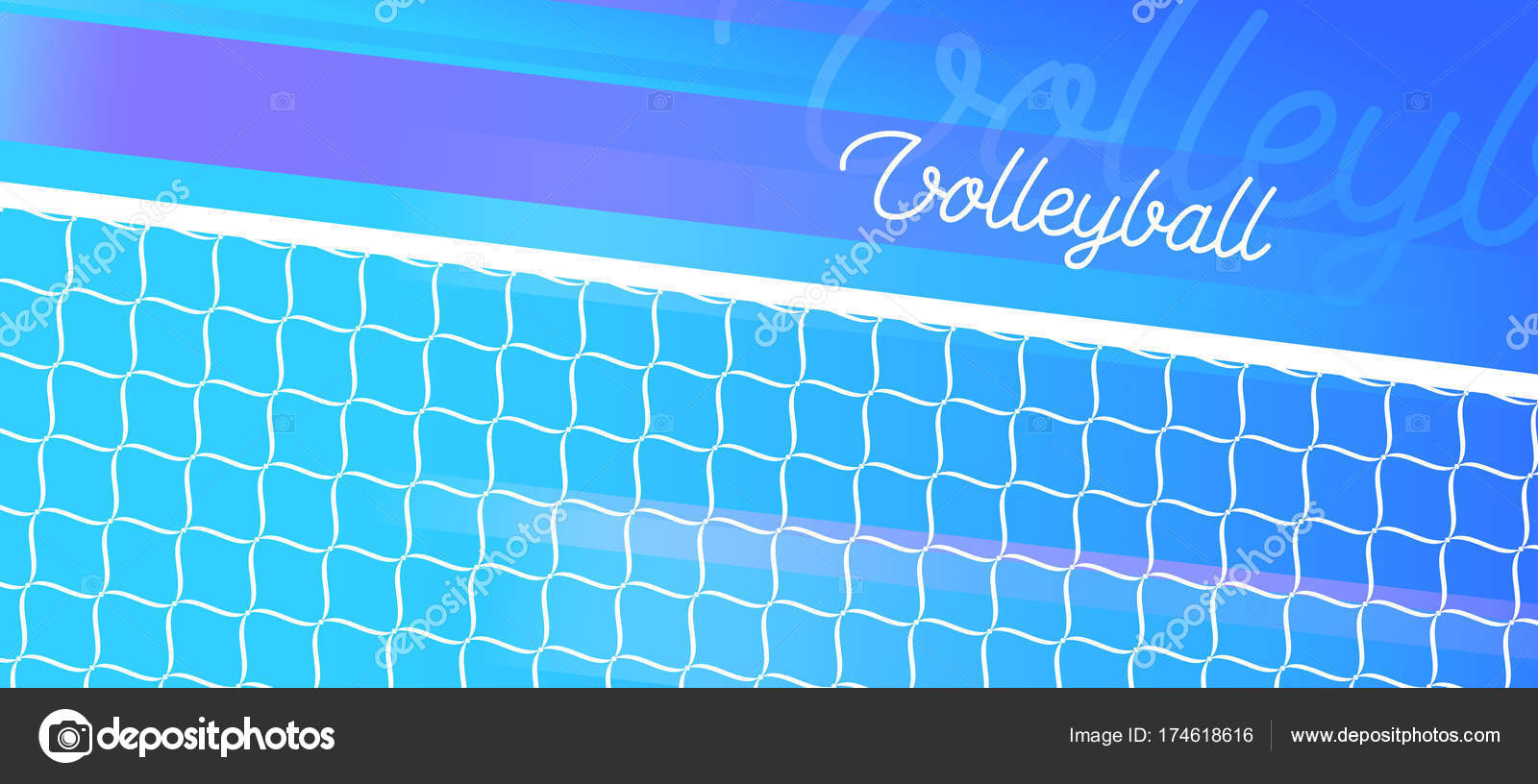 Volleyball Sport Banner Vector Voleyball Net Ball — Stock Vector