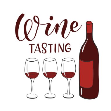 Şarap tadımı afiş tasarım şablonu