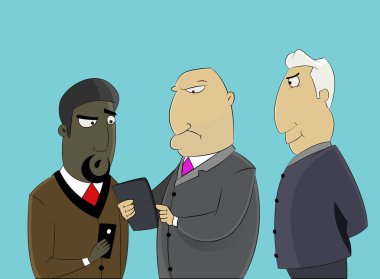 Dostu karikatür işadamı çeşitli teşkil etmektedir