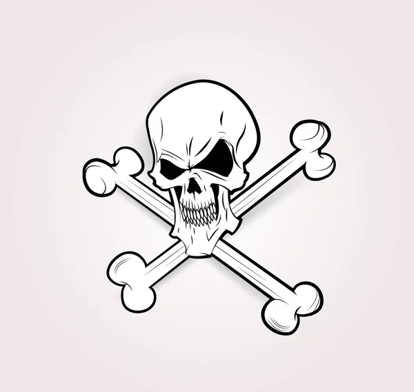 Jolly Roger Aufkleber Design. — Stockvektor