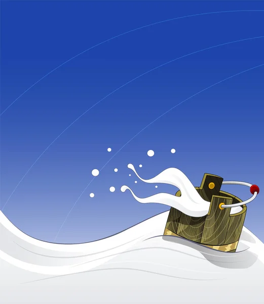 Desenhos animados ilustração da onda de leite — Vetor de Stock