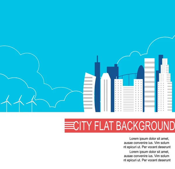 City of the future with alternative energy sources — Stock Vector