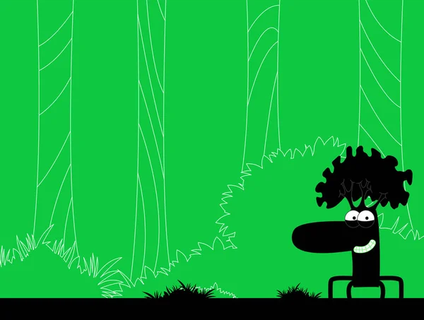 Illustration vectorielle sur le thème forêt — Image vectorielle