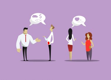 Ofis çalışanları konuşmak saçma hakkında.