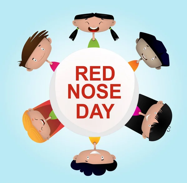 Röd näsa dag kampanj för välgörenhet — Stock vektor