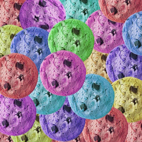 Grupo Cookies Coloridos — Fotografia de Stock
