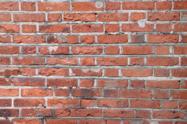 Eski, tuğla bir duvarın dokusu.
