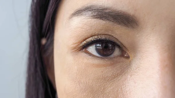 Primer Plano Hermosas Mujeres Asiáticas Ojos — Foto de Stock