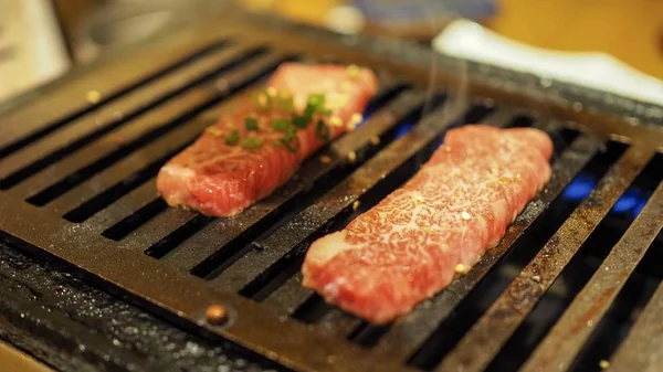 Parrilla Barbacoa Carne Estilo Japonés Yakiniku — Foto de Stock