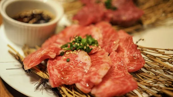 Raw Ιαπωνική Μπάρμπεκιου Βοείου Κρέατος — Φωτογραφία Αρχείου