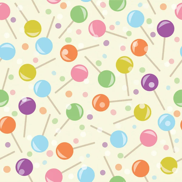 Sarı bir arka plan sorunsuz tatlı desen renk lolipop