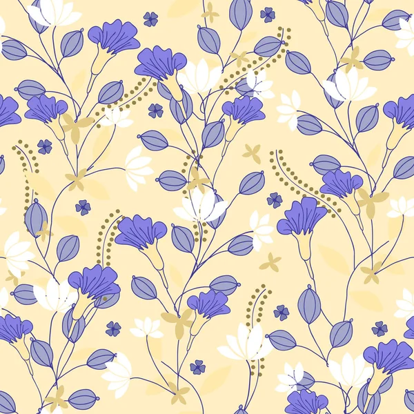 Vintage çiçek deseni, seamless modeli, çiçekli arka plan