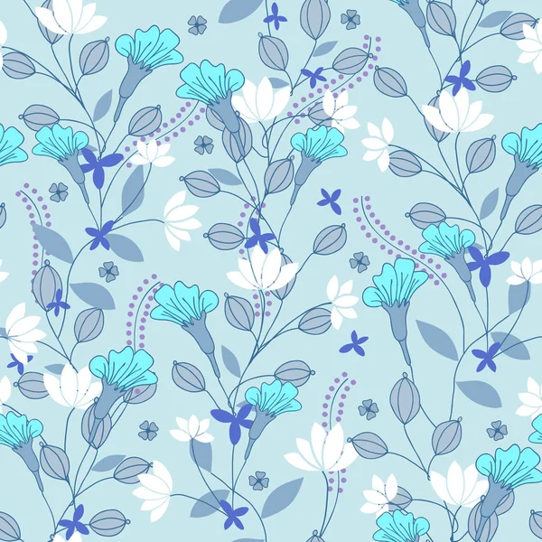 Vintage çiçek arka plan, vintage çiçek desen kumaş, kağıt, mavi bir arka plan davet için