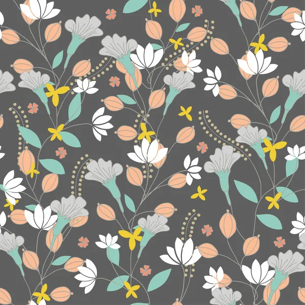 Vintage Bloemen Achtergrond Vintage Bloemen Patroon Voor Papier Stof Uitnodiging — Stockvector