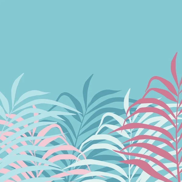 Yaprakları arka plan, palm siluet