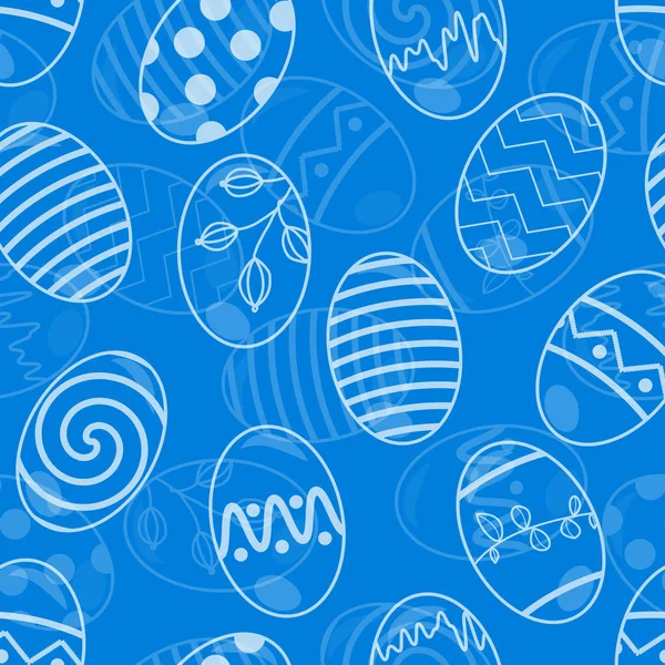 Vektör Paskalya yumurta illüstrasyon seamless modeli