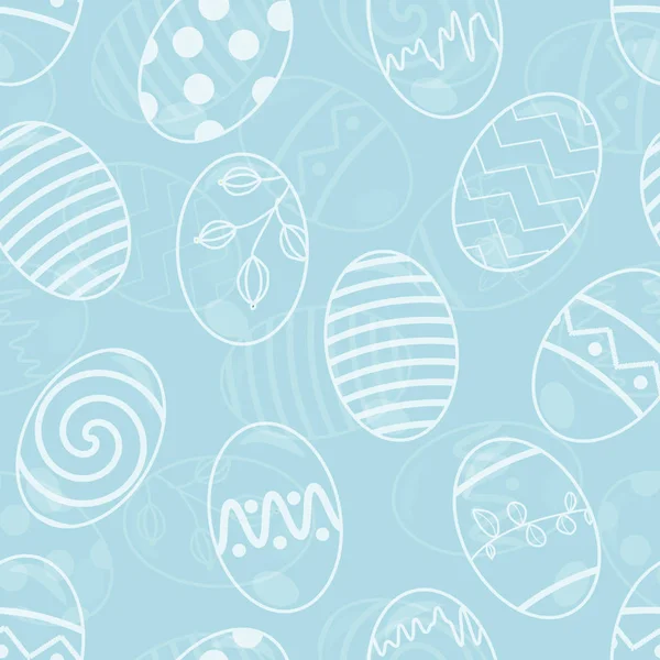 Vektör Paskalya yumurta illüstrasyon seamless modeli