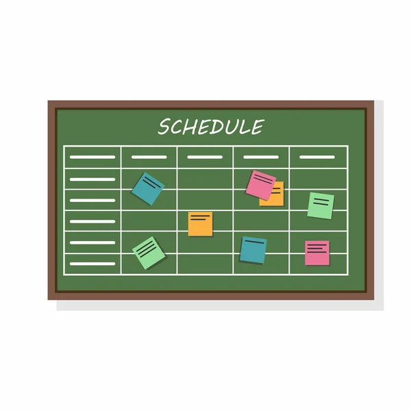 Расписание календаря с планом сотрудничества и наклейками. Планирование бизнеса или планирование работы Лицензионные Стоковые Фото