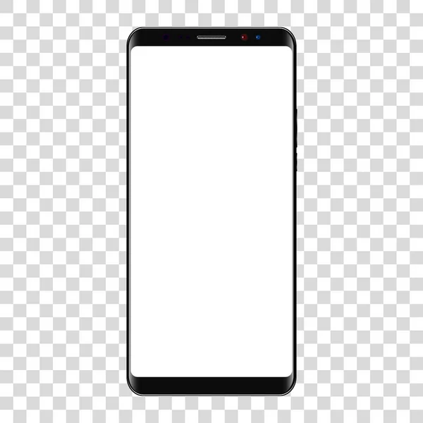 Modern telefon şablonu, boş alan ve kameralı akıllı telefon izole edilmiş arka plan, vektör illüstrasyonu tasarımınız için