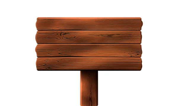 Holzwerbetafel Horizontales Banner Mit Freiem Platz Für Ihr Design Auf — Stockvektor