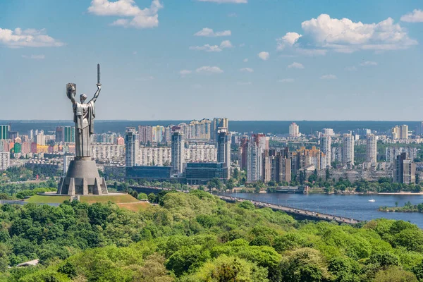 Motherland Statue Kiyv City Sky — Stock Photo, Image