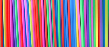 İçecekler için renkli pipetler, doku, üst görünüm