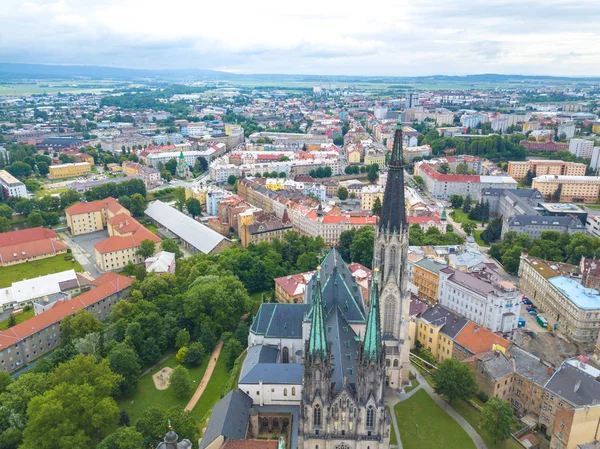 Aérea Ciudad Olomouc Región Moravia República Checa — Foto de Stock