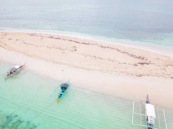 Widok Lotu Ptaka Nagą Wyspę Część Wycieczki Wyspie Siargao Filipinach — Zdjęcie stockowe