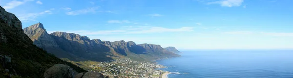 Panorama Del Distretto Camps Bay Città Del Capo Spiagge Con — Foto Stock