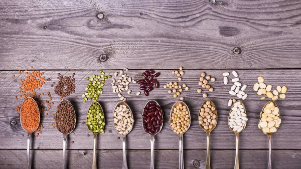 Legumes secos, cores e sabores — Fotografia de Stock