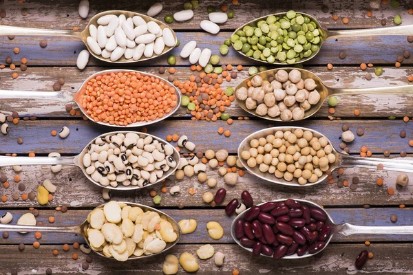 Dry legumes, colors and flavors — Stock Photo, Image