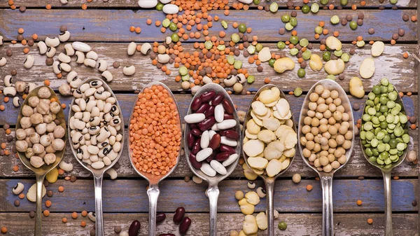 Legumes secos, cores e sabores — Fotografia de Stock