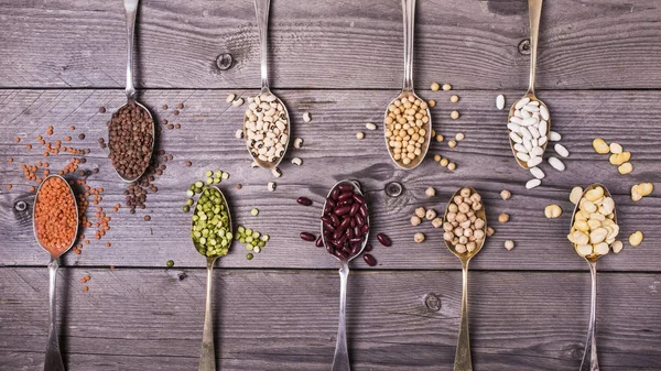 Kacang kering, warna dan rasa — Stok Foto