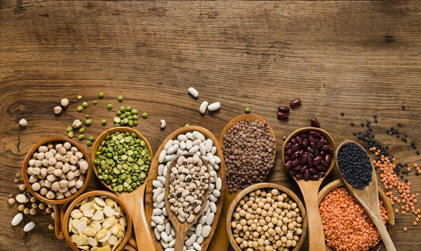 Dry legumes, colors and flavors — Stock Photo, Image