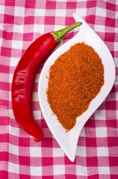 Detailní záběr pikantního chilli prášku — Stock fotografie