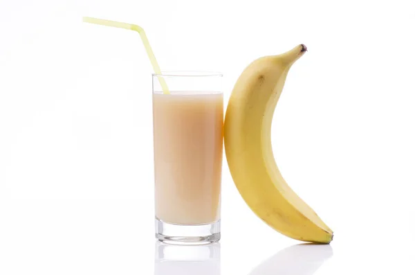 Batido de banana fresca — Fotografia de Stock