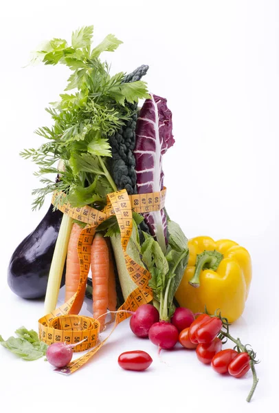 야채의 종류와 건강하고 채식주의자의 식단에 — 스톡 사진