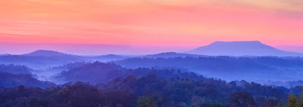 Paisaje panorámico escénico de bosque tropical y montaña azul . —  Fotos de Stock