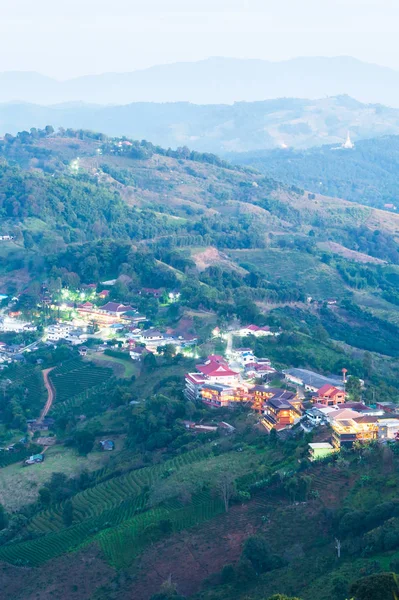 Τοπίο τοπίο των Doi Mae Salong και Santikhiri Village. — Φωτογραφία Αρχείου