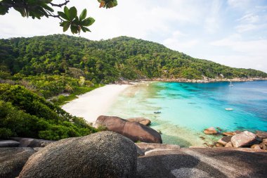 Scenery of Similan Islands on summer morning.