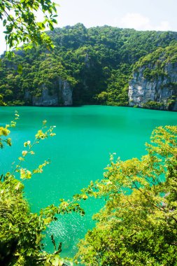 Zümrüt lagün dağın ortasında yer almaktadır..