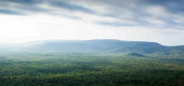 Hermosa Vista Aérea Del Parque Nacional Phraya Mañana Lluviosa Pintoresco —  Fotos de Stock