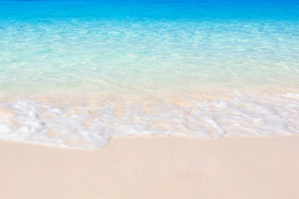 Чистый Белый Песчаный Пляж Бирюзовая Морская Вода Летом Горизонтальный Вид — стоковое фото