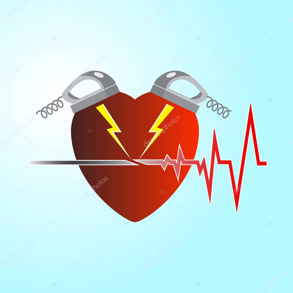 Two defibrillators cause the heart to work again, a pulse appears.