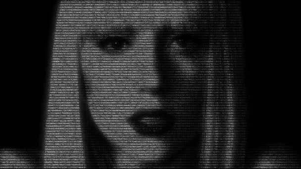 Lady Gaga singer face animation — Stock Video