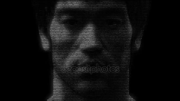 Bruce Lee Face Animation — Stok video