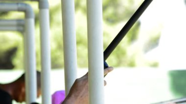 Tetikçi hedefleyen ve skeet Şampiyonası'nda bir tüfek ateş