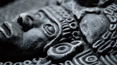Taş Heykel Antik Sanat Güney Amerika Aztek, İnka, olmeca yüzün