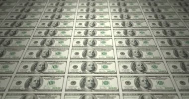 Serie faturaları yazdırma, nakit para üzerinde Amerikan yüz dolar