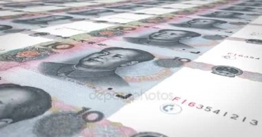 Ekranda, nakit para, haddeleme Çince on renminbi banknotlar döngü